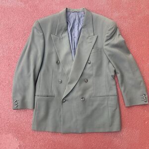 Christian Dior Monsieur VTG Blazer 40 Double Breasted Wool Union Made USA